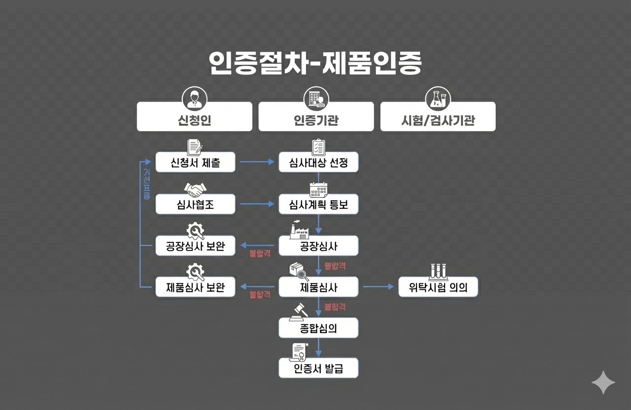 제품인증 절차 플로우차트